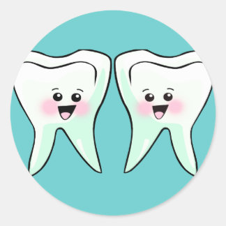 Adesivo Redondo Dentista Dental Hygienist