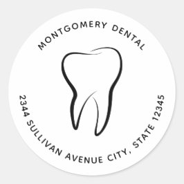 Adesivo Redondo Dentista dentária dentária Endereço médico
