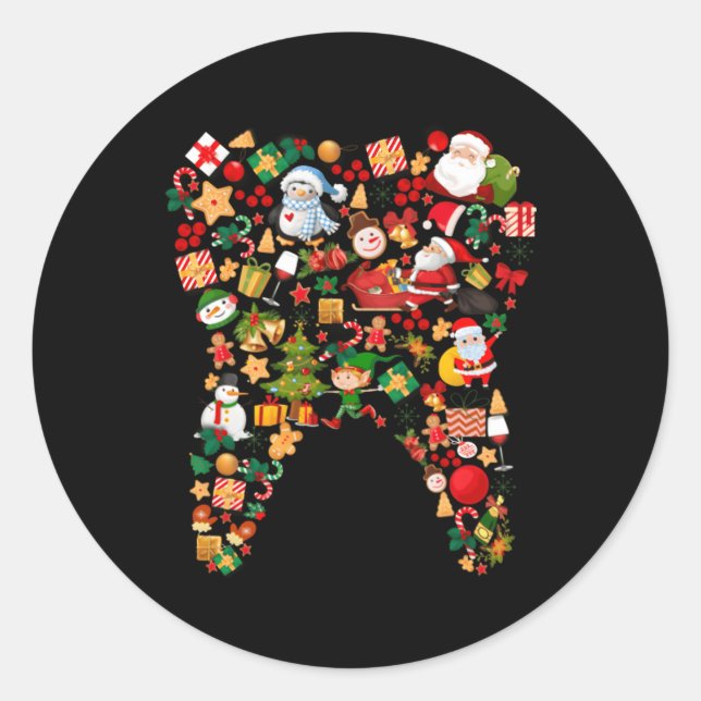 Adesivo Redondo Dentista dentário para (Frente)