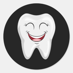 Adesivo Redondo Dentista Dentes Dentário Dente Dente Dente Engra