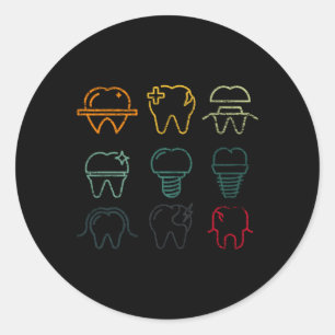 Adesivo Redondo Dentista Dentist Dental Hygienist