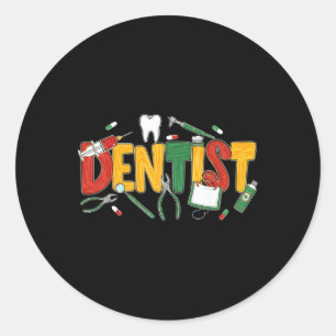 Adesivo Redondo Dentista Enfermeira Negra Mágica Mês da História N