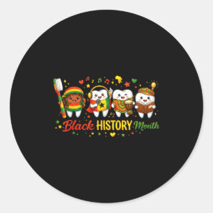Adesivo Redondo Dentista Melanina Juneteenth Dental Engraçado