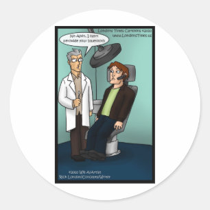 Adesivo Redondo Dentista Peroxido Bluetooth? Presentes Engraçados