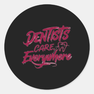 Adesivo Redondo Dentistas Cuidados