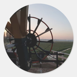 Adesivo Redondo Dentro do moinho de vento