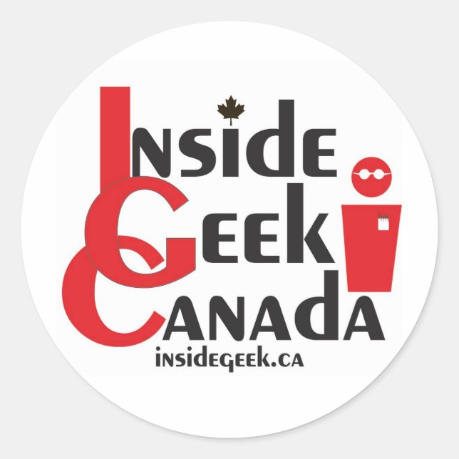 Adesivo Redondo Dentro Geek Canadá Stickers (Frente)