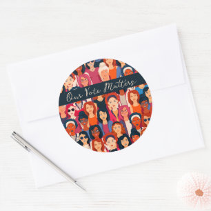 Adesivo Redondo Dentro para Vazio de voto para mulheres