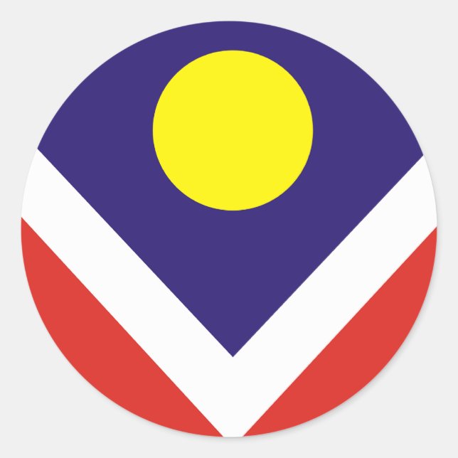 Adesivo Redondo Denver, Colorado (Frente)