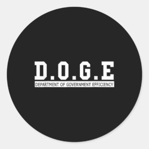 Adesivo Redondo Departamento de Eficiência do Governo, por exemplo
