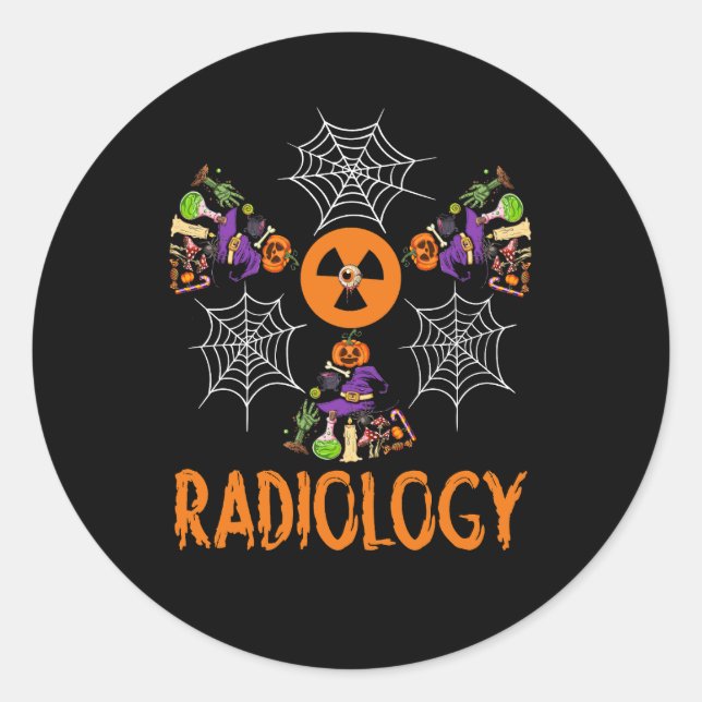 Adesivo Redondo Departamento de Radiologia Técnica de Raios X do H (Frente)