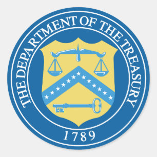 Adesivo Redondo Departamento do Tesouro