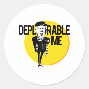 Adesivo Redondo Deplorável Eu -- Anti-Trump 201oga