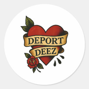 Adesivo Redondo Deport Deez Ice Deportação Protesto Imigração Ca