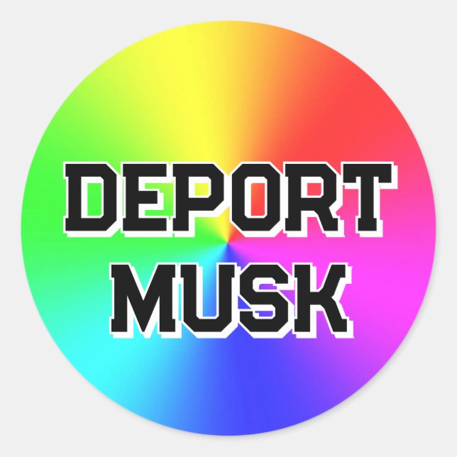 Adesivo Redondo DEPORT MUSK (você pode alterar as palavras) (Frente)