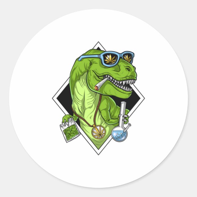 Adesivo Redondo Depositante Da Camisa T-Rex Dinossauro De Dinossau (Frente)