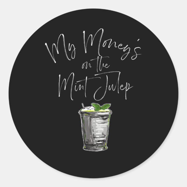 Adesivo Redondo Derby Day E Mint Juleps Kentucky Horse Racing (Frente)