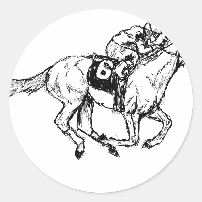 Adesivo Redondo Derby Me Kentucky (Frente)