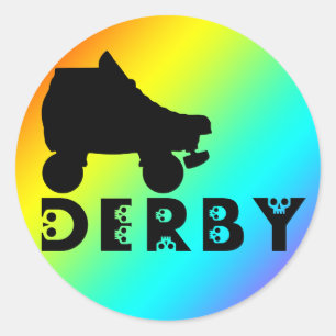 Adesivo Redondo derby: skullphabet