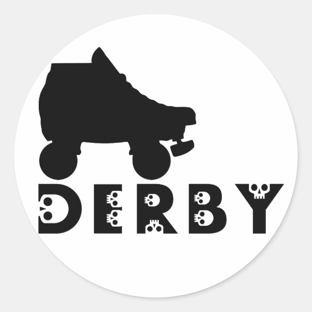 Adesivo Redondo derby: skullphabet (Frente)