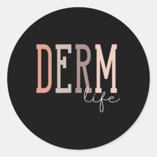 Adesivo Redondo Derm Dermatologista De Vida E Enfermeiro Dermatoló
