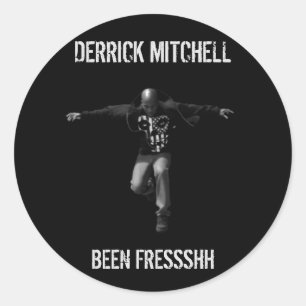 Adesivo Redondo Derrick Mitchell Fressshh Stickers