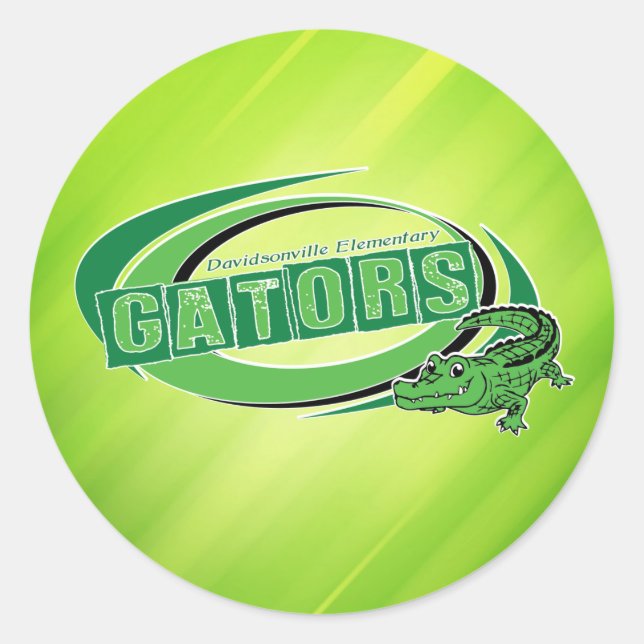 Adesivo Redondo DES Gator Stickers (Frente)