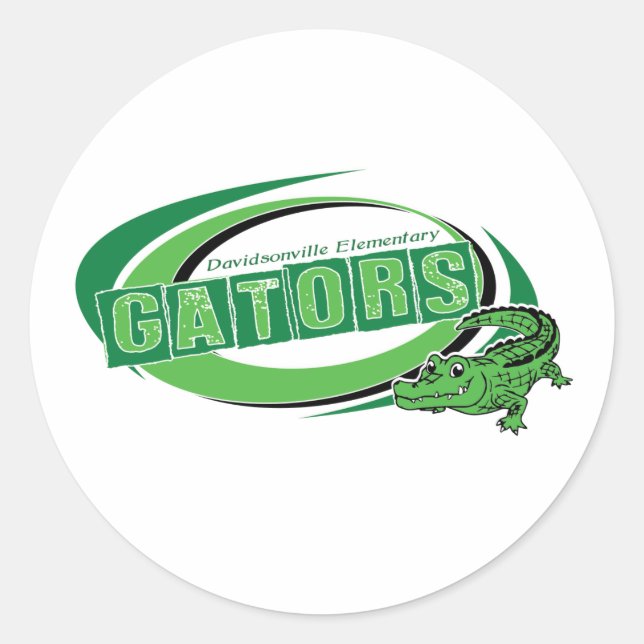 Adesivo Redondo DES Gator Stickers (Frente)