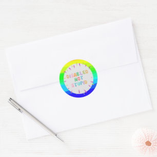 Adesivo Redondo Desabilitar a igualdade de reconhecimento de defic