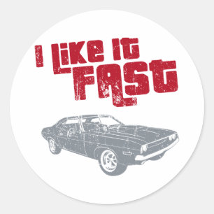 Adesivo Redondo Desafiador de ponta 1970