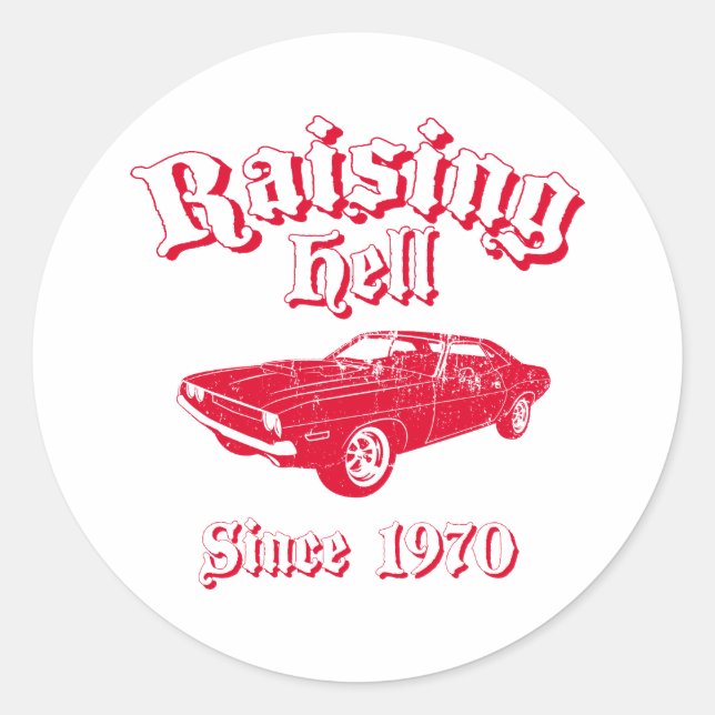 Adesivo Redondo Desafiador de ponta 1970 (Frente)