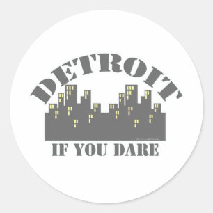 Adesivo Redondo Desafio de Detroit