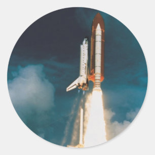 Adesivo Redondo Desativação da Descoberta de Shuttle de Espaço