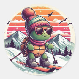 Adesivo Redondo Descendo pelas encostas