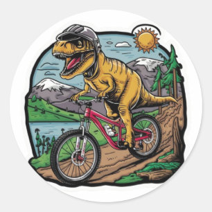 Adesivo Redondo Descida Adventure: Colorida Vetor Art Sticker