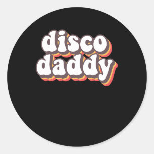 Adesivo Redondo Desco - Pai Groovy Retro Hippie 70s - Conjuntos de