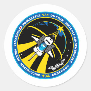 Adesivo Redondo Descoberta do STS 131