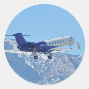 Adesivo Redondo Descolagem plana no aeroporto
