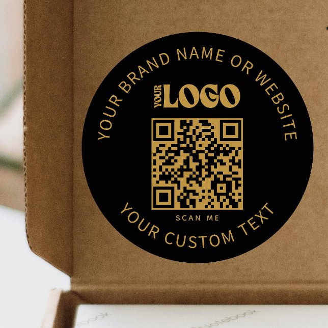 Adesivo Redondo Desconto Logotipo Comercial Coupon Dourado Código  (Criador carregado)