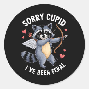Adesivo Redondo Desculpe Cupido Eu Estou Selvagem Casais do Dia do