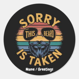 Adesivo Redondo Desculpe, essa barba foi tirada como Design de Vin