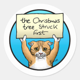 Adesivo Redondo Desculpe Gatinho