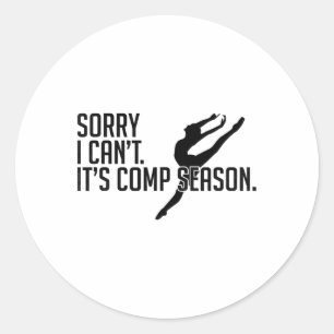 Adesivo Redondo Desculpe, não posso comp a temporada, Gilrs Comp D