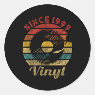 Adesivo Redondo Desde 1999, a Vinyl Record Music