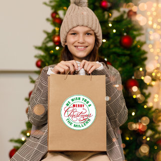 Adesivo Redondo Desejamos-Lhe Um Feliz Natal