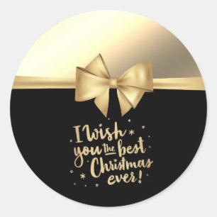 Adesivo Redondo Desejo a você o melhor Natal de todos, Arco de Our