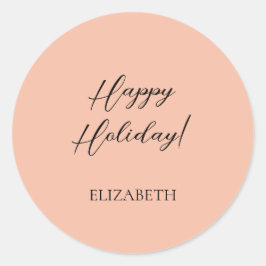 Adesivo Redondo Desejo de Férias de Blus Simples Elegante