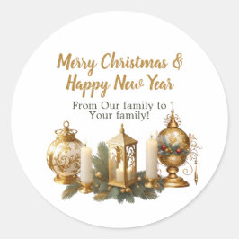 Adesivo Redondo Desejo de Natal personalizável