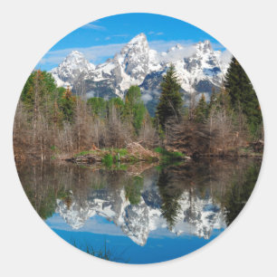 Adesivo Redondo Desembarque de Schwabacher, Grand Teton
