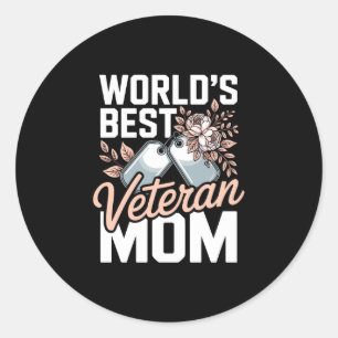 Adesivo Redondo Desempenho da mãe veterana do mundo masculino